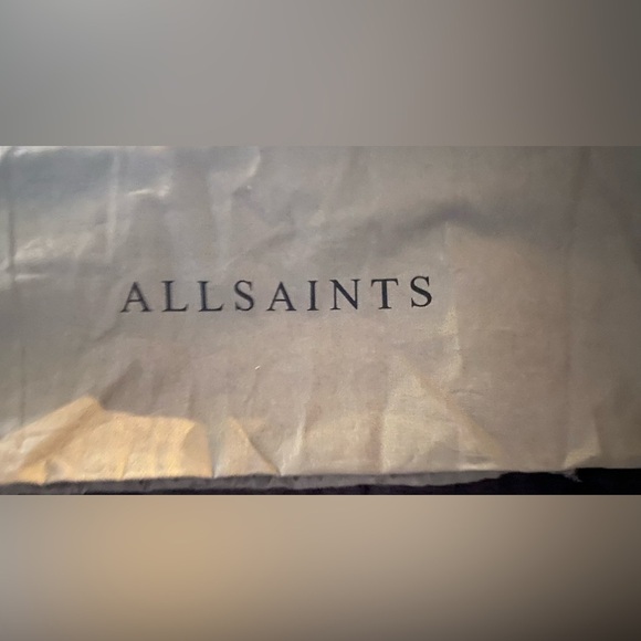 Auth All Saints NWT pink terracotta crossbody chain silver hardware dust bag - Picture 12 of 16